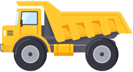 Yellow Dump Truck Illustration © uigodesign