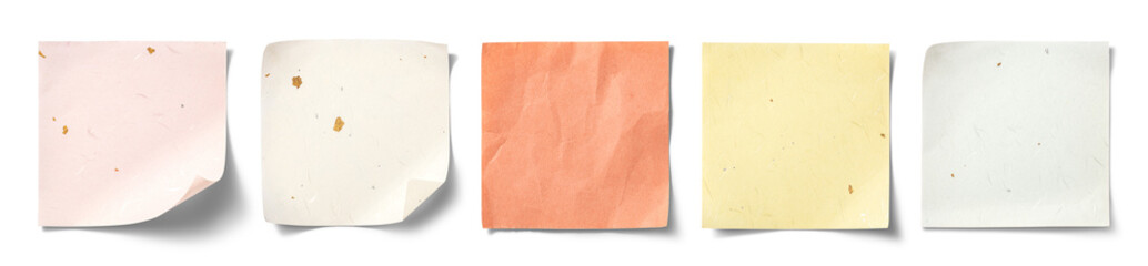 和紙でできた正方形のメモ。折り紙、千代紙