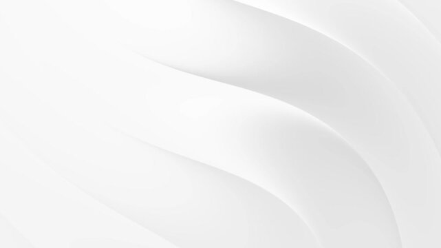 Bright white grey curve lines motion minimal design corporate background. Seamless loop