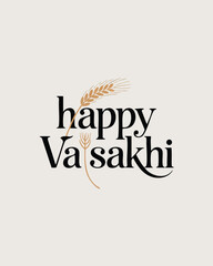 Happy Vaisakhi Typography & Punjabi Festival Illustration Design