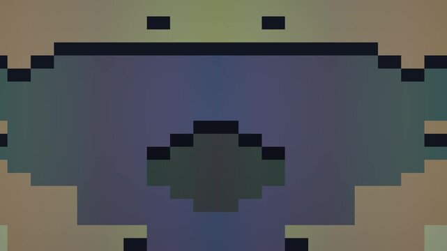 Abstract Pixel Art Background With Gradual Color Shift and Geometric Design
