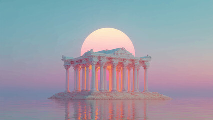 vector graphic giant moon for wall art, background, poster © creative