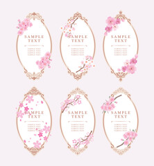 フレーム飾り枠　桜の花