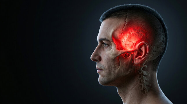 Migraine One Side Pain Illustration