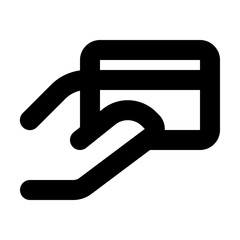 vector illustration of a hand holding a card