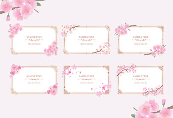 フレーム飾り枠　桜の花