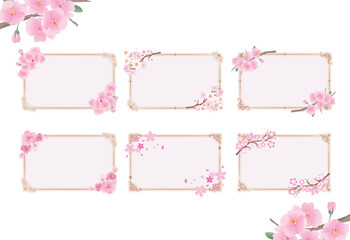 フレーム飾り枠　桜の花