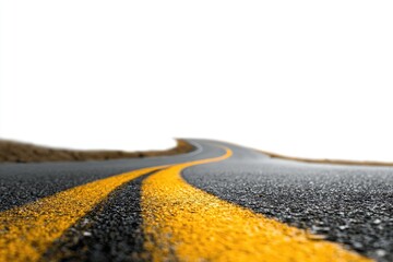 Obraz premium Winding road, yellow lines, asphalt (2)