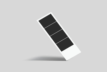 Vector Retro photo booth strips and instant film frames with blank placeholders. Minimalist vintage snapshot mockup templates for photography layouts, scrapbooking, and social media memories.