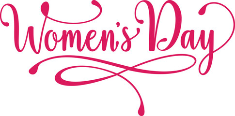 Happy women's day calligraphy, womens day typography, text vector.eps © Saumitra