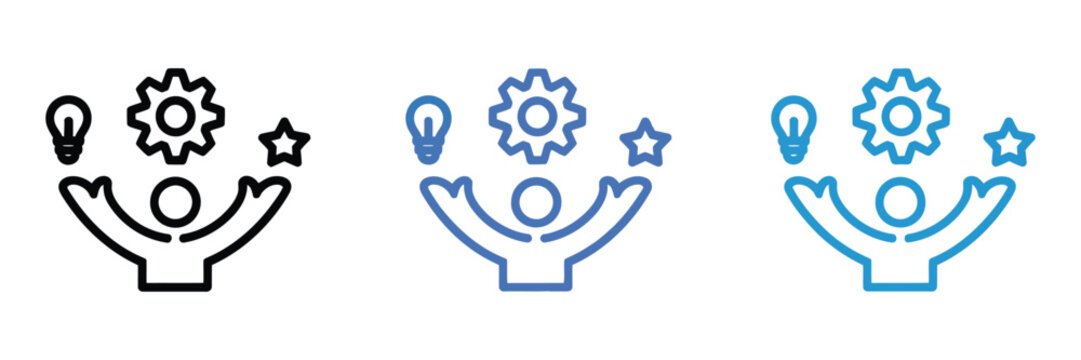 Expertise icon representing professional skills, knowledge, experience, competency symbols, achievement concepts, and modern flat vector illustration