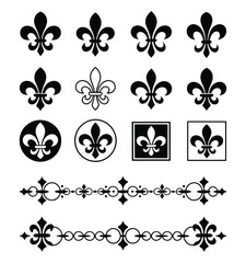 Fleur de lis French symbol design representing scouting organizations, French heraldry, royal emblem concepts, decorative crest elements, and elegant vector illustration © Oscar N. Erwin