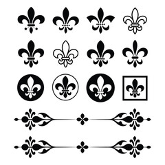 Fleur de lis symbol design illustrating French heritage, scouting organization emblem, heraldic iconography, traditional crest motif, and clean professional © Oscar N. Erwin