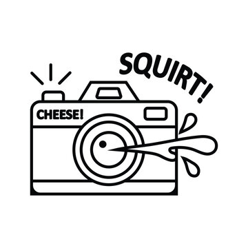 Cartoon Prank Camera Illustration &ndash; Cheese and Squirt Comic Art
