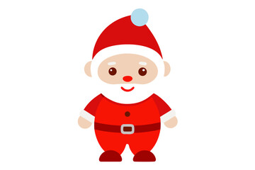 Fototapeta premium Christmas Baby Santa White Background