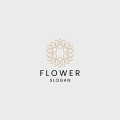 Obraz premium Flower logo style icon design template vector illustration