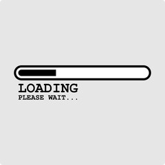 Loading, please wait, progress. vector