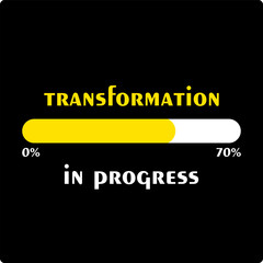 Transformation in progress, loading process.