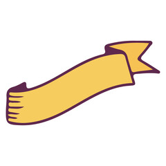 Blank Yellow Ribbon Banner