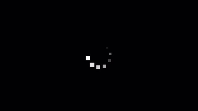 Loading Animation Cube Shape Circular Rotation Loop Transparent Background