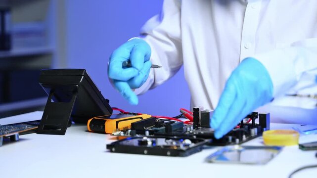 Showcasing expert computer hardware assembly and hard drive installation with precision and advanced technology for IT and electronics enthusiasts.