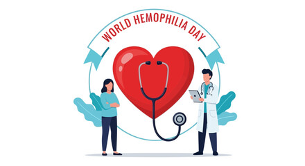 World Hemophilia Day Awareness Heart Stethoscope Doctor Patient Health Care