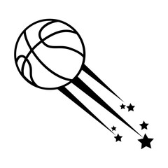 Basketball icon vector. Three pointer Illustration sign. Throwing the ball symbol or logo. © Denys