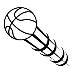 Basketball icon vector. Three pointer Illustration sign. Throwing the ball symbol or logo. © Denys