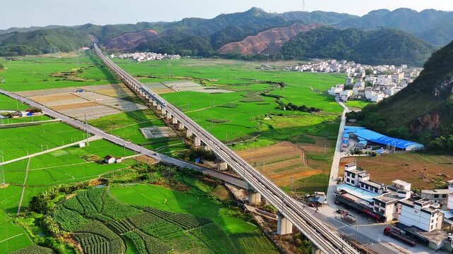 Development in Minority Regions: High-Speed Train in Guangxi's Scenic Countryside