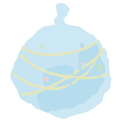 幼稚園・保育園向け 7月のやさしい水彩挿絵イラストシリーズ｜水ヨーヨー Water Balloon Yo-Yo Festival Illustration