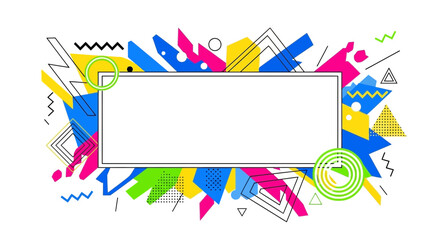 Fototapeta premium Colorful Abstract Shapes and Blank Space.