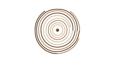 Concentric Circles Abstract Design with Central Dot.