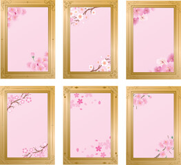 フレーム飾り枠　桜の花