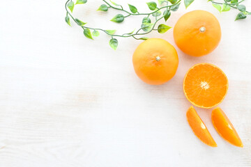 かわいい柑橘のナチュラル背景素材