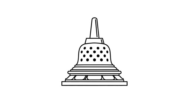 Buddha Stupa Ancient Religious Architecture Icon.