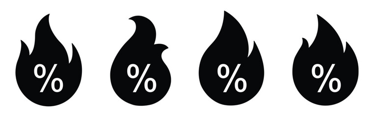 Hot sale icon. Discount offer icon, vector illustration