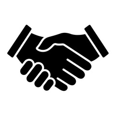 Handshake Icon Vector for Business Partnership and Agreement Concept