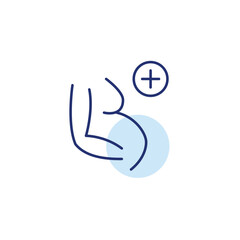 Family growth, pregnancy planning. Future mother and plus. Pixel perfect, editable stroke vector icon