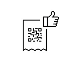 Qr code receipt and like. Access approved. Pixel perfect, editable stroke vector icon