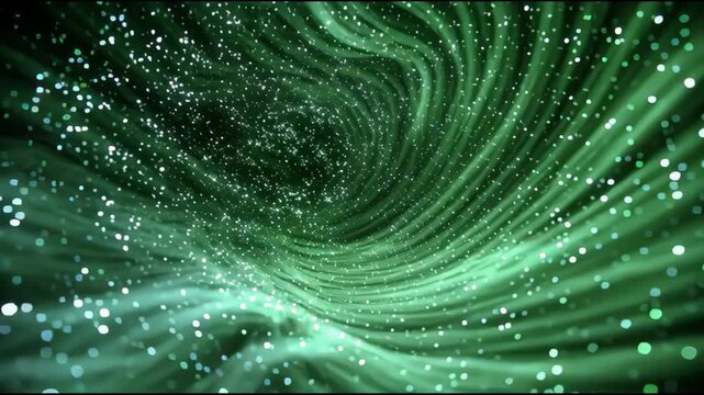 3D Animation of Rabbit Liver Sinusoid Detox Particle Stream with Green Bioluminescent Glow