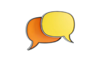 Fototapeta premium Two Intersecting Speech Bubbles