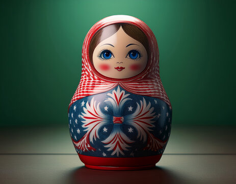 babushka Rusian Traditional nesting doll ai illustration illustration 