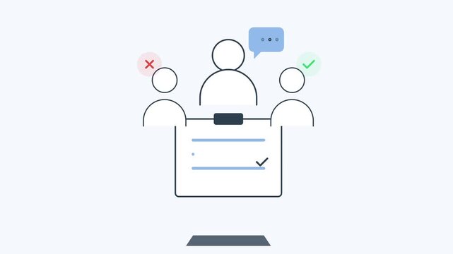 Customer Feedback Survey And Employee Selection Animation