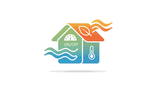 Eco Friendly House Climate Control Concept.