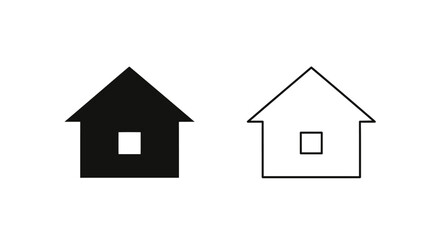 Fototapeta premium Minimalist house icon design Vector