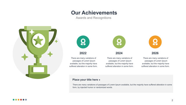 Our Achievements Awards and Recognitions Presentation Slide