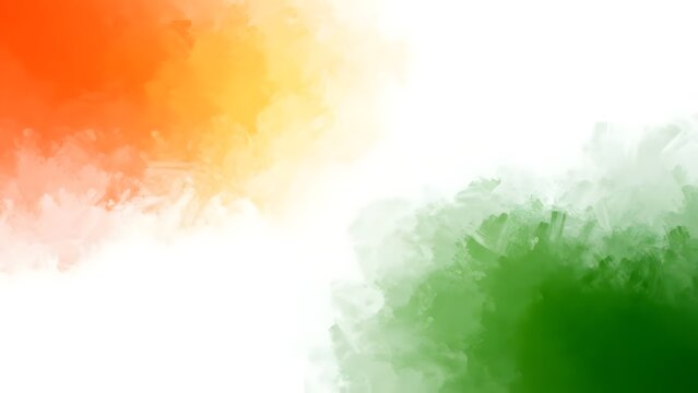 Republic day india celebrations with tri color saffron yellow green background
