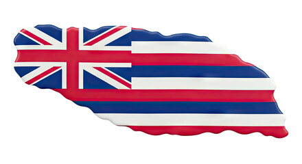 Hawaii State Shape Flag