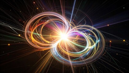 Obraz premium Abstract Infinity Symbol with Vibrant Energy and Light.