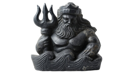 Fototapeta premium Majestic Stone Statue of Aquatic Deity